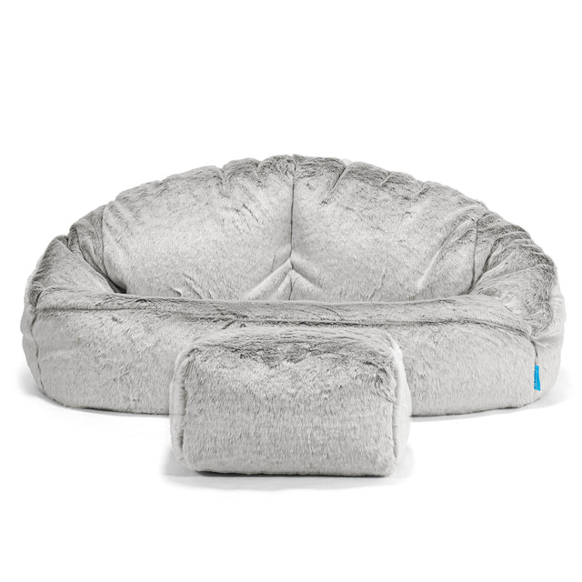 Bubble Barnsoffa Saccosäck 2-6 år - Fuskkaninpäls Ljusgrå 02