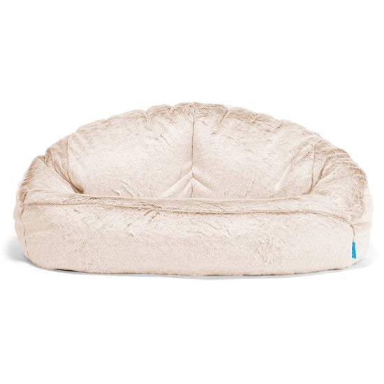 Bubble Barnsoffa Saccosäck 2-6 år - Fuskkaninpäls Vit 01