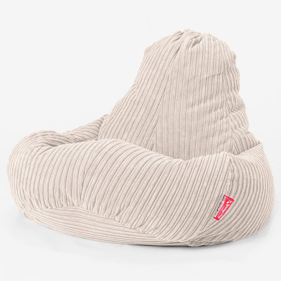 Saccosäck Ultra Lux för Spelande - Klassisk Manchestertyg Elfenbensvit 01