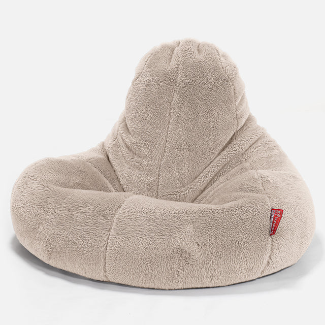 Saccosäck Ultra Lux för Spelande - Teddy-fuskpäls Minkbrun 01