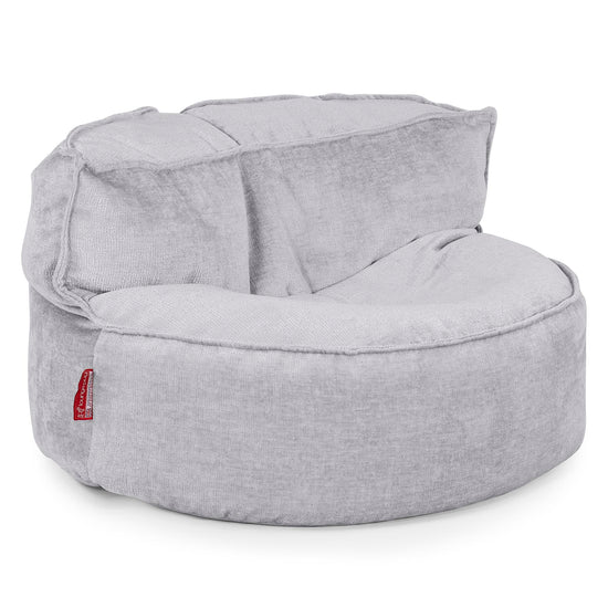 Saccosäcksoffan Chloe - Chenille Grå 01