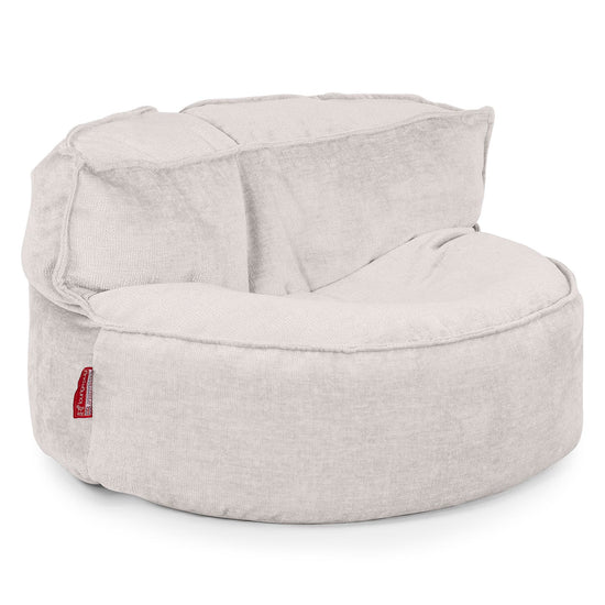 Saccosäcksoffan Chloe - Chenille Gräddvit 01