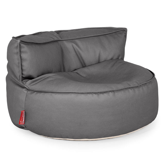Saccosäcksoffan Chloe - Veganskt Läder Grå 01