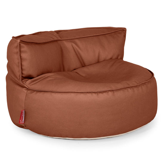 Saccosäcksoffan Chloe - Veganskt Läder Kastanj 01