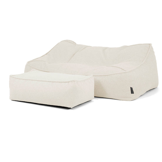 Saccosäcksoffan Sloucher - Boucle Elfenbensvit_02