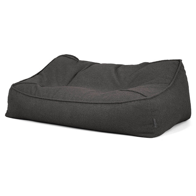Saccosäcksoffan Sloucher - Boucle Grafitgrå_03