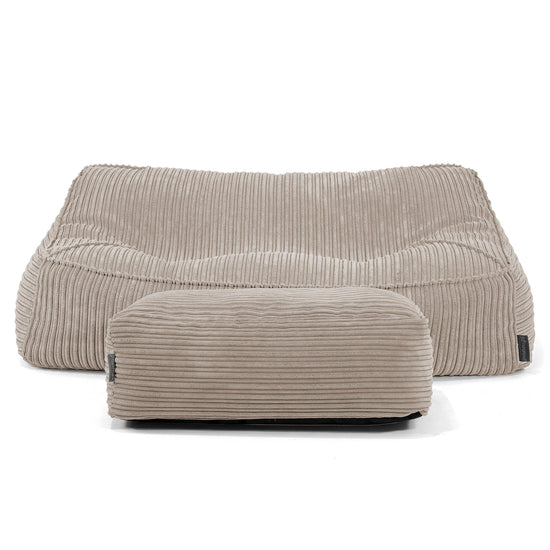 Saccosäcksoffan Sloucher - Klassisk Manchestertyg Minkbrun 01