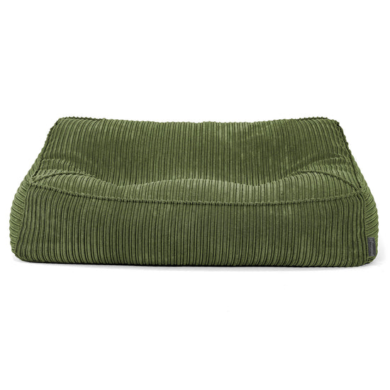 Saccosäcksoffan Sloucher - Klassisk Manchestertyg Skogsgrön 03
