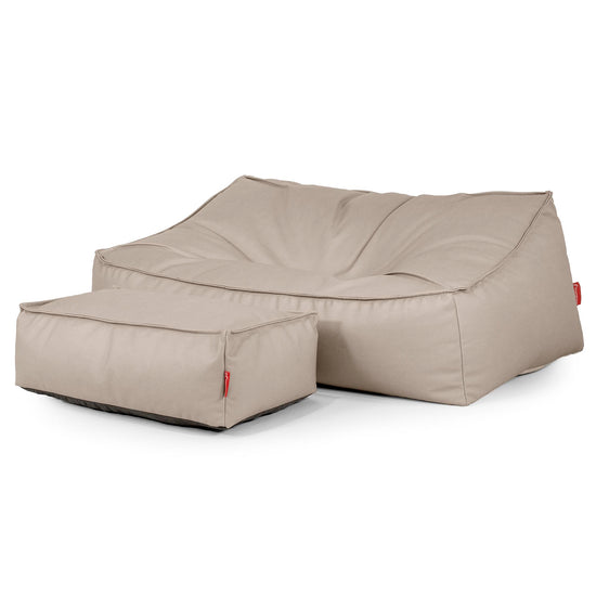 Saccosäcksoffan Sloucher - Veganskt Läder Elfenbensvit 02