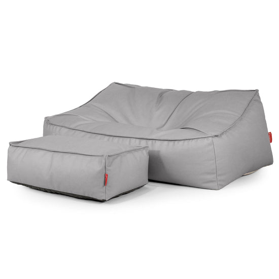 Saccosäcksoffan Sloucher - Veganskt Läder Grå 02