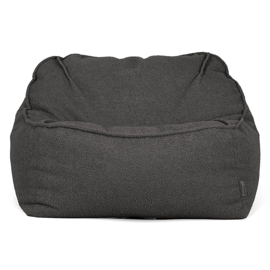 Saccosäckstolen Sloucher - Boucle Grafitgrå_01