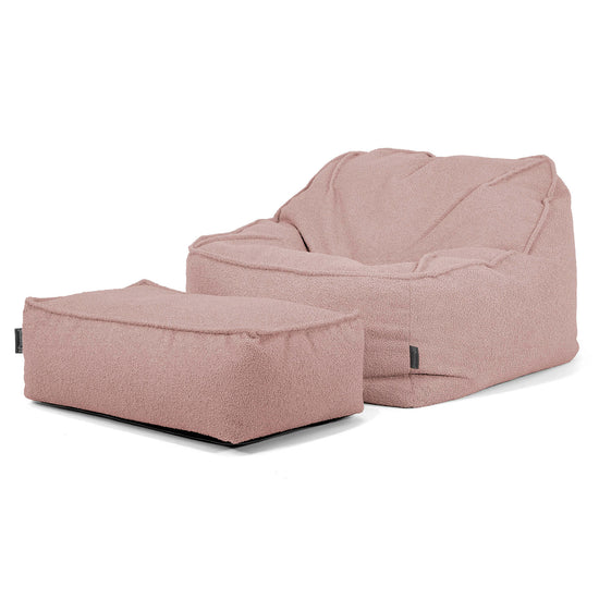 Saccosäckstolen Sloucher - Boucle Rosa_02