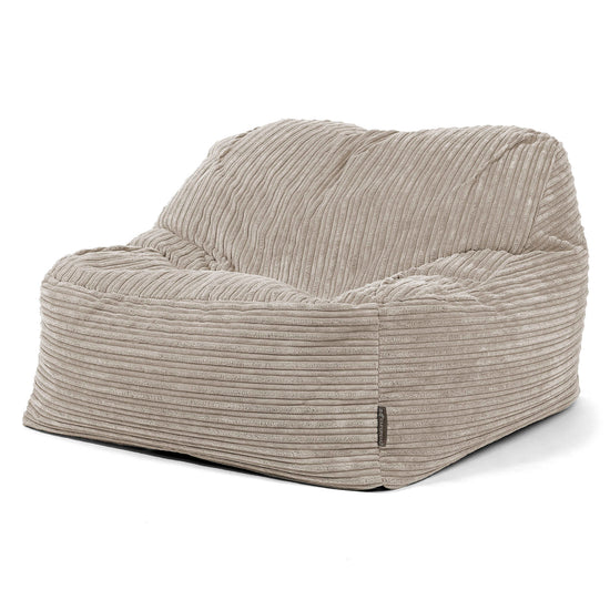 Saccosäckstolen Sloucher - Klassisk Manchestertyg Minkbrun 03