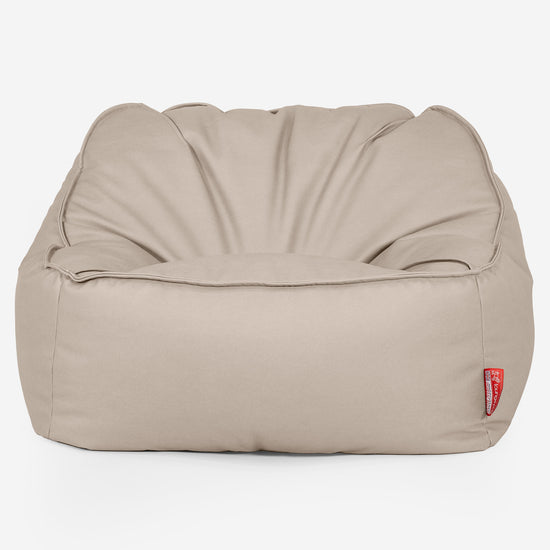 Saccosäckstolen Sloucher - Veganskt Läder Elfenbensvit 01