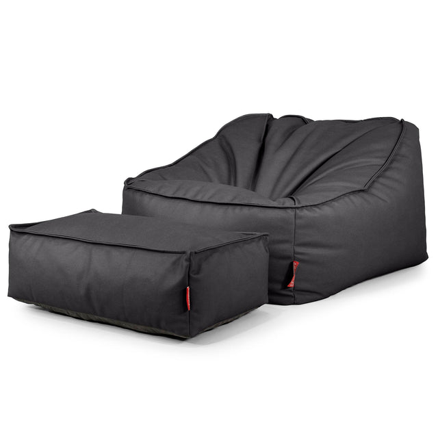 Saccosäckstolen Sloucher - Veganskt Läder Svart 02