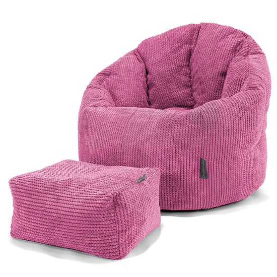 Sittsäck Fåtölj 'Kram' - Pom-pom Rosa 02