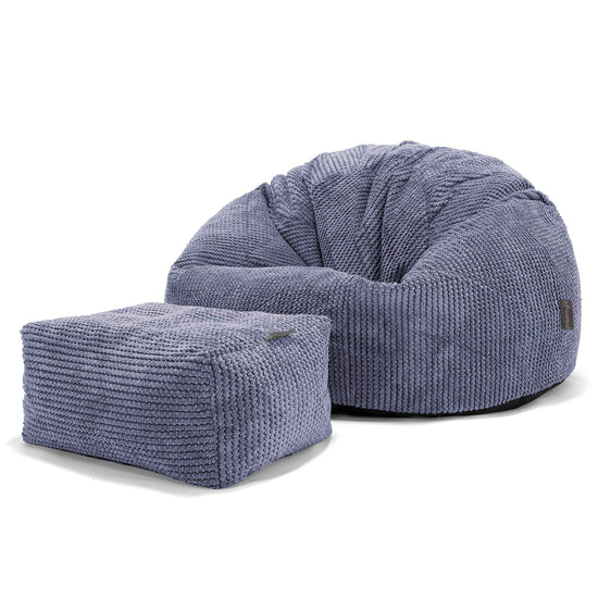 Klassisk Sittsäck Stol - Pom-pom Lila 02