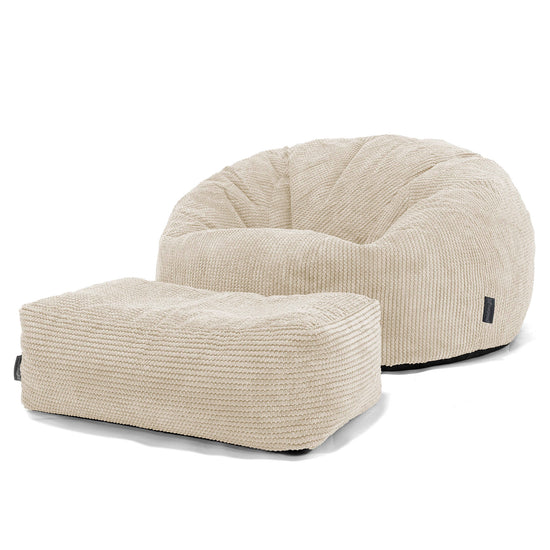 Klassisk Saccosäck Soffa - Pom-pom Elfenbensvit 02