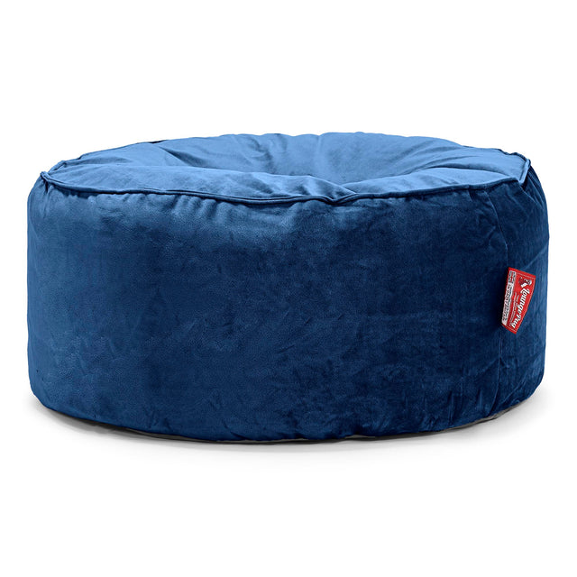 Sittpuff Rund - Sammet Navy 01