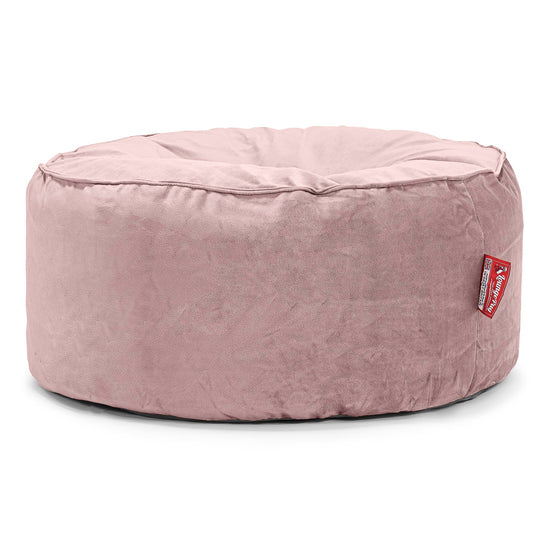 Sittpuff Rund - Sammet Rosa 01
