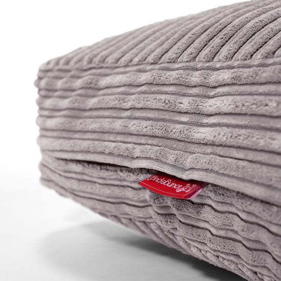 Stor Golvkudde - Klassisk Manchestertyg Aluminiumsilver 02