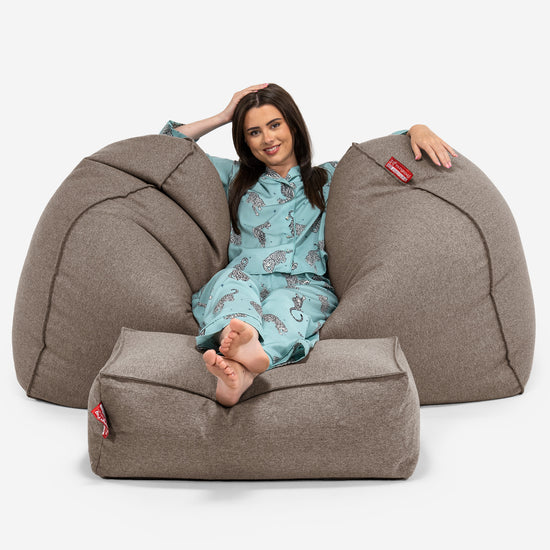 Stor Saccosäck Soffa - Interalli-ull Gulbrun 03