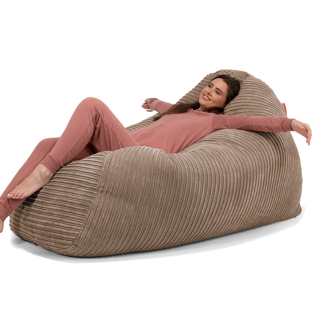 Stor Saccosäck Soffa - Klassisk Manchestertyg Mocca 02