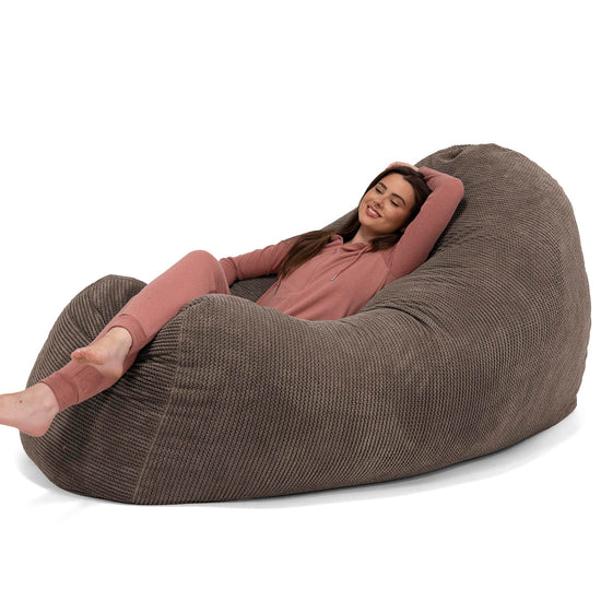Stor Saccosäck Soffa - Pom-pom Chokladbrun 02
