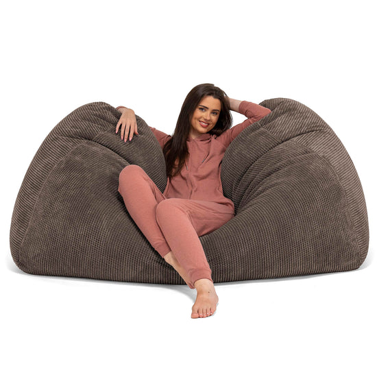 Stor Saccosäck Soffa - Pom-pom Chokladbrun 03