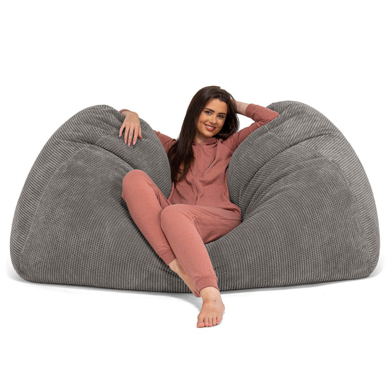 Stor Saccosäck Soffa - Pom-pom Mörkgrå 03