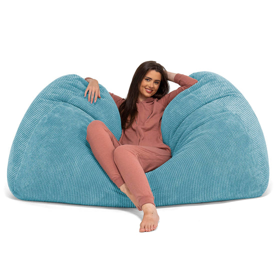 Stor Saccosäck Soffa - Pom-pom Turkos 03