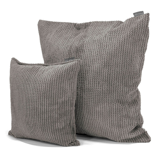 Kudde 47 x 47cm - Pom-pom Mörkgrå 02