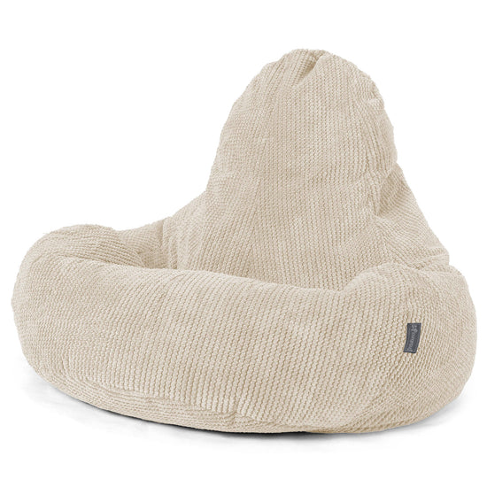 Saccosäck Ultra Lux för Spelande - Pom-pom Elfenbensvit 01