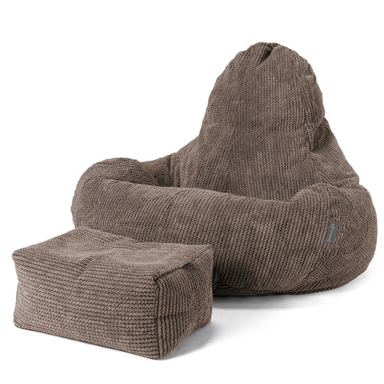 Saccosäck Ultra Lux för Spelande - Pom-pom Chokladbrun 02