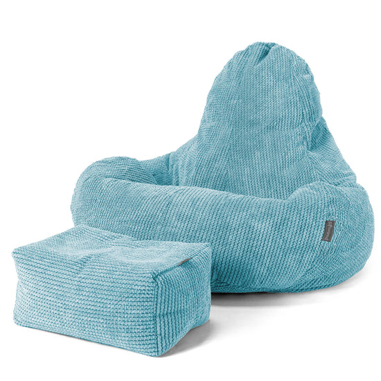 Saccosäck Ultra Lux för Spelande - Pom-pom Turkos Blue 02