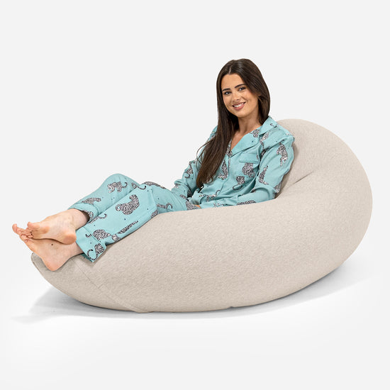 Grande XL Saccosäck - Stretchig Bomull Minkbrun 02