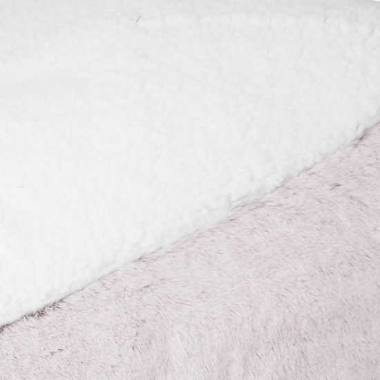 Sloucher XL Hundsäng - Fuskkaninpäls Gammelrosa 03