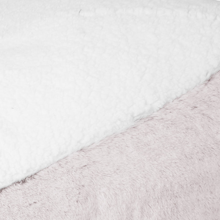 Sloucher XL Hundsäng - Fuskkaninpäls Gammelrosa 03