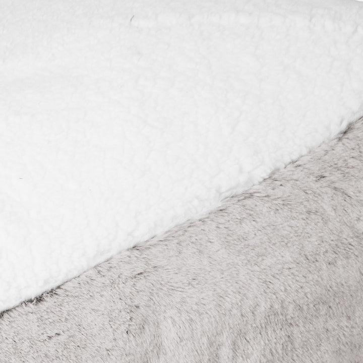 Sloucher Stor Hundsäng - Fuskkaninpäls Ljusgrå 03