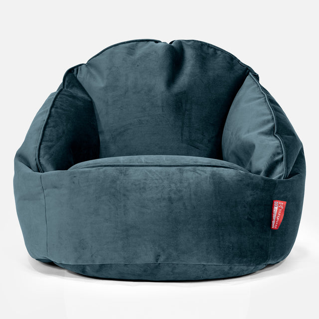 Saccosäck Bubble - Sammet Teal 01