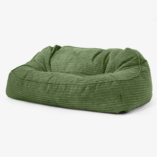 Sloucher Oversized Sittsäckssoffa - Klassisk Manchestertyg Skogsgrön 01