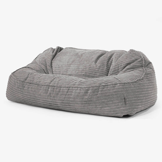 Sloucher Oversized Sittsäckssoffa - Klassisk Manchestertyg Grafitgrå 01
