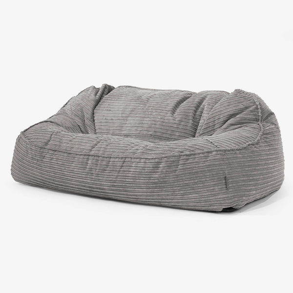 Sloucher Oversized Sittsäckssoffa - Klassisk Manchestertyg Grafitgrå 01