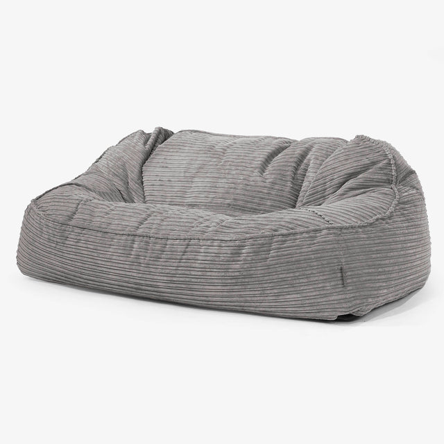 Sloucher Oversized Sittsäckssoffa - Klassisk Manchestertyg Grafitgrå 01