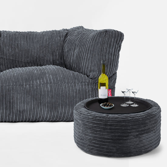 Albert 2-sits Saccosäcksoffa - Klassisk Manchestertyg Skiffergrå 03