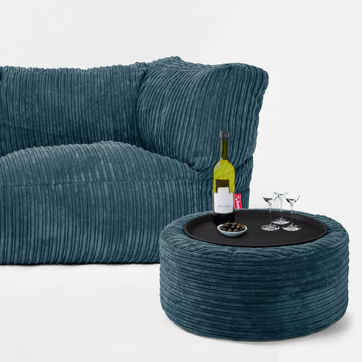 Albert 2-sits Saccosäcksoffa - Klassisk Manchestertyg Teal 03