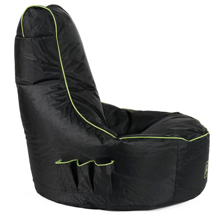Gaming Sittsäck i Bilstolsstil - Svart / Grön 03
