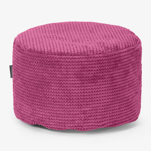 Liten Rund Fotpall - Pom-pom Rosa