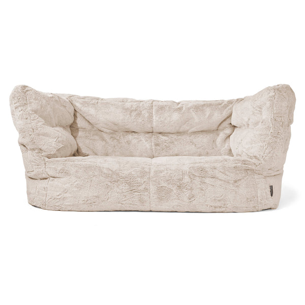 Louis 2-sits Saccosäcksoffa - Fuskkaninpäls Gyllenbrun 01