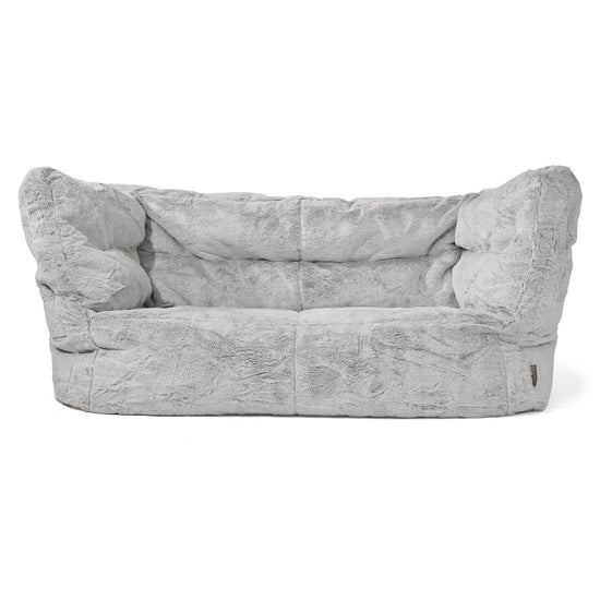 Louis 2-sits Saccosäcksoffa - Fuskkaninpäls Ljusgrå 01